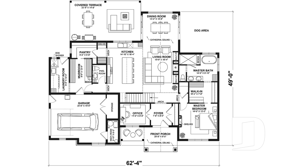 1st level -  - Gable House