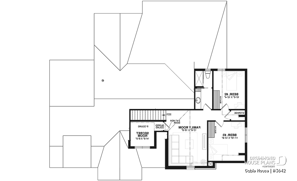 2nd level - French Modern style house with garage, 3 to 4 bedrooms, open floor plan, lots of natural light! - Gable House
