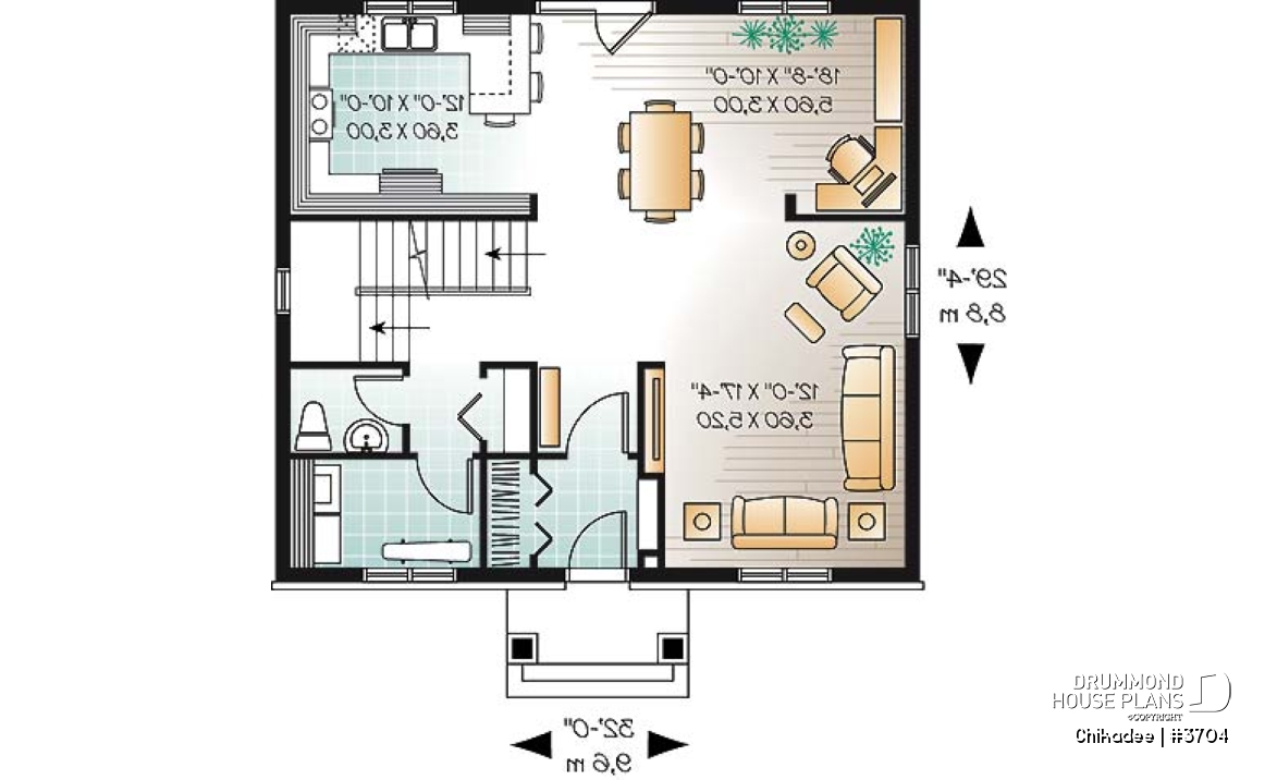 1st level - Affordable 4 bedroom traditional style with home office - Chikadee