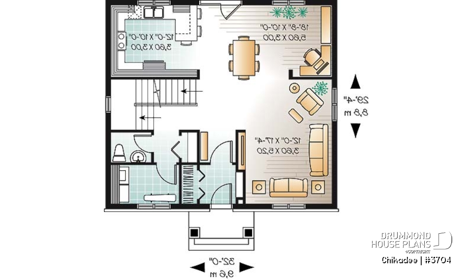 1st level - Affordable 4 bedroom traditional style with home office - Chikadee