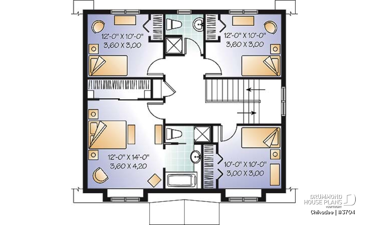 2nd level - Affordable 4 bedroom traditional style with home office - Chikadee