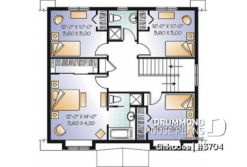 2nd level - Affordable 4 bedroom traditional style with home office - Chikadee