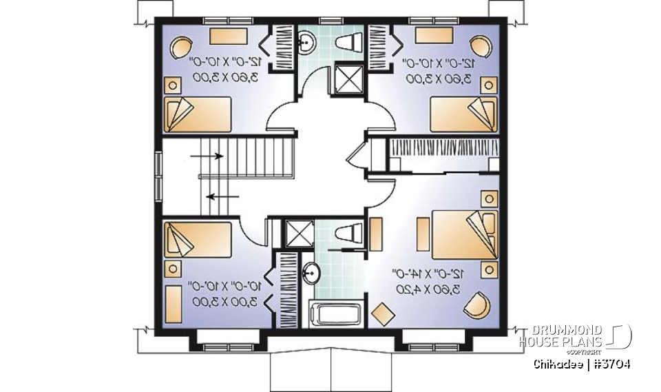 2nd level - Affordable 4 bedroom traditional style with home office - Chikadee