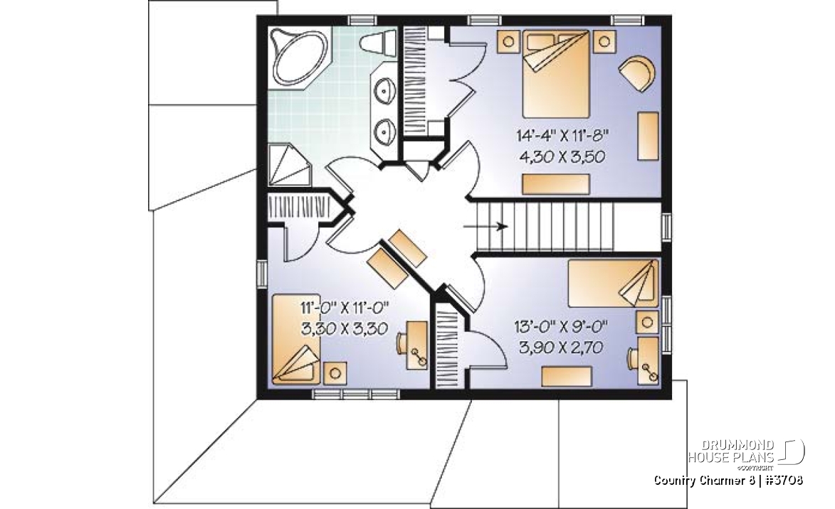 2nd level - Farmhouse country style with 3 bedrooms and comfortable kitchen / dining room area - Country Charmer 8