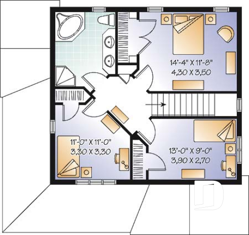 2nd level - Farmhouse country style with 3 bedrooms and comfortable kitchen / dining room area - Country Charmer 8