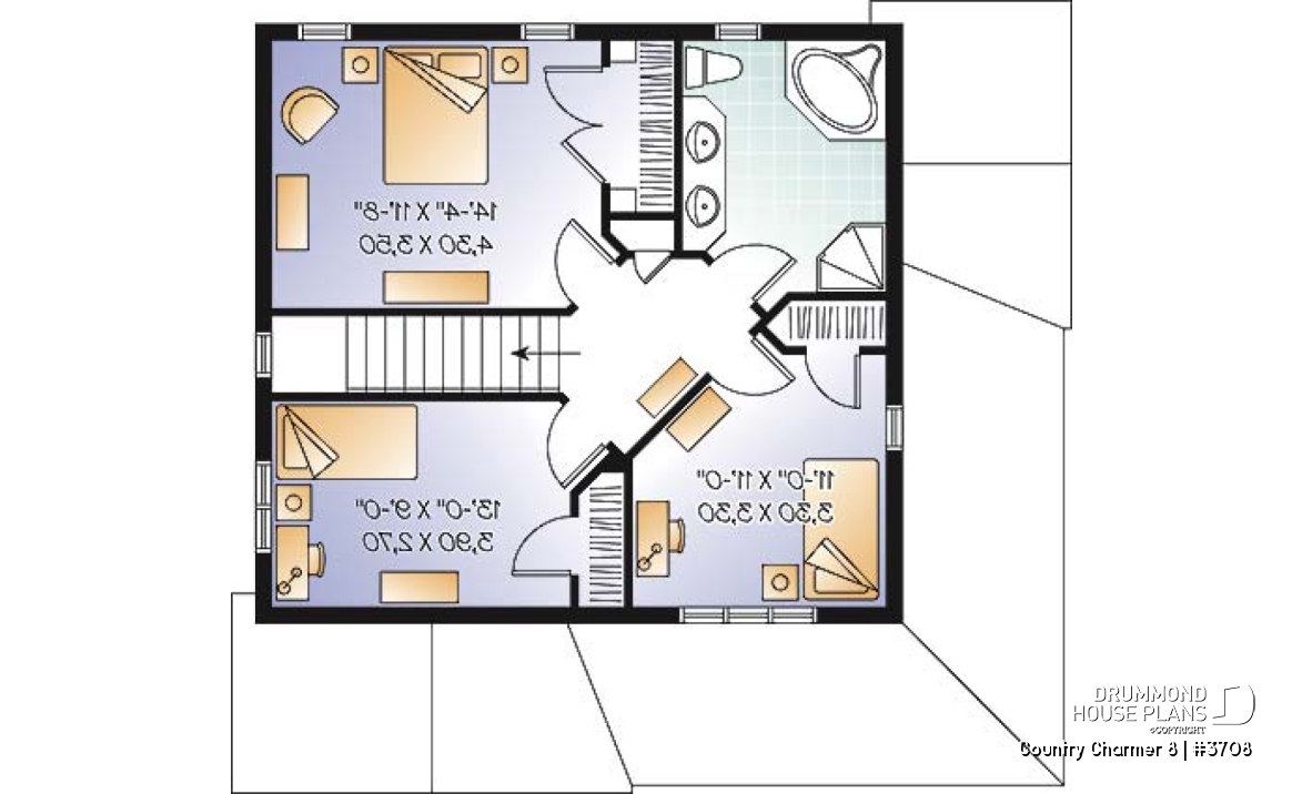 2nd level - Farmhouse country style with 3 bedrooms and comfortable kitchen / dining room area - Country Charmer 8