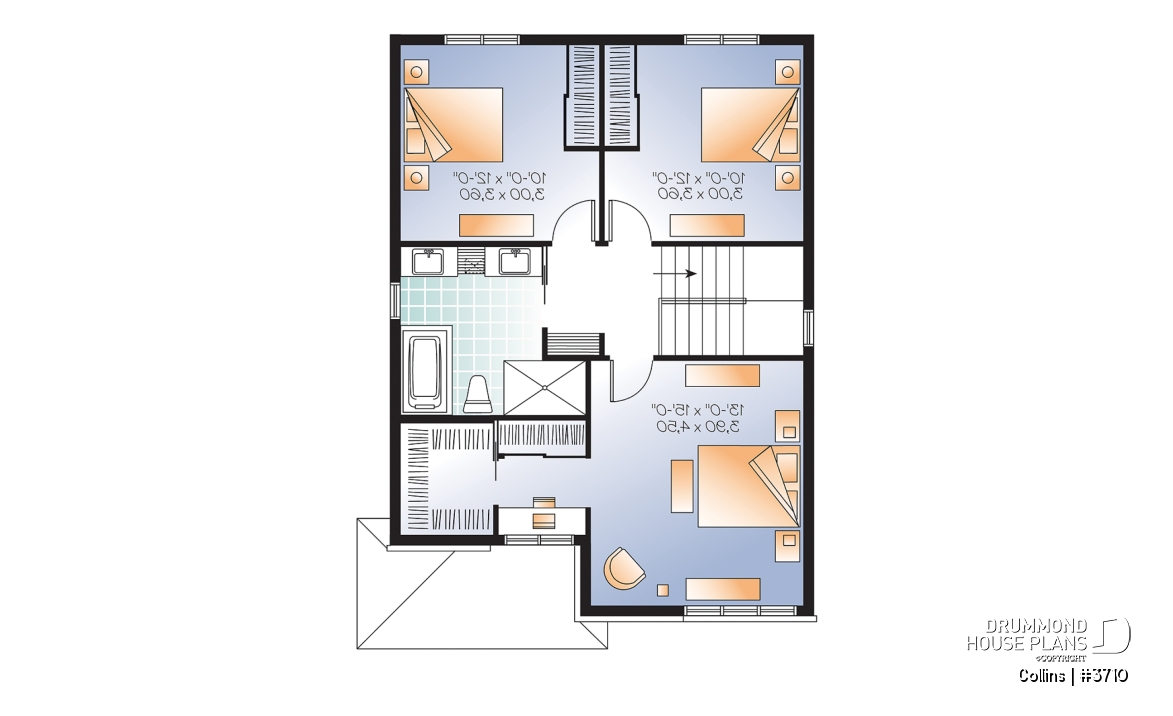 2nd level - 3 bedroom Modern home design, master bedroom with large walk-in and corner desk, laundry on main floor, pantry - Collins