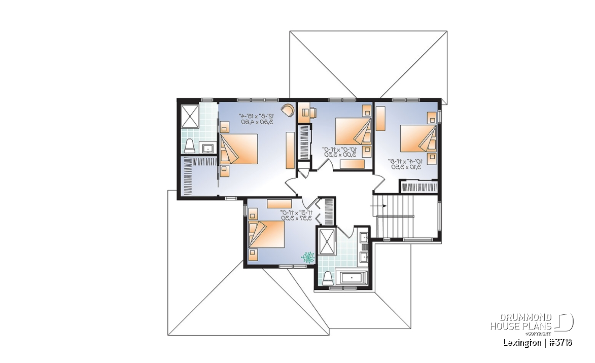 2nd level - Modern Rustic home design with 4 beds, great covered terrace and open floor plan layout - Lexington