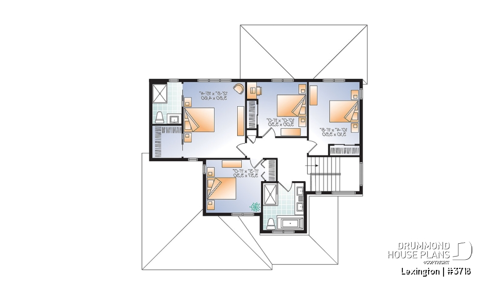 2nd level - Modern Rustic home design with 4 beds, great covered terrace and open floor plan layout - Lexington