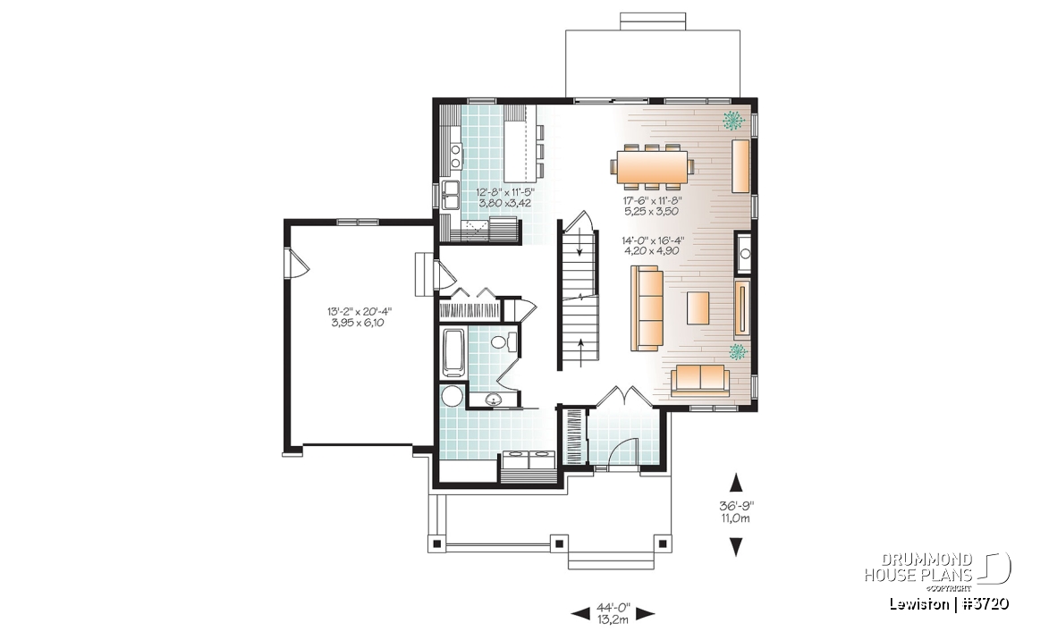 1st level - Two-story Modern family home with 4 bedrooms, 3 bathrooms, open living spaces, integrated garage - Lewiston