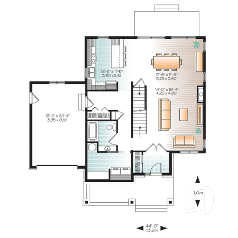 1st level - Two-story Modern family home with 4 bedrooms, 3 bathrooms, open living spaces, integrated garage - Lewiston
