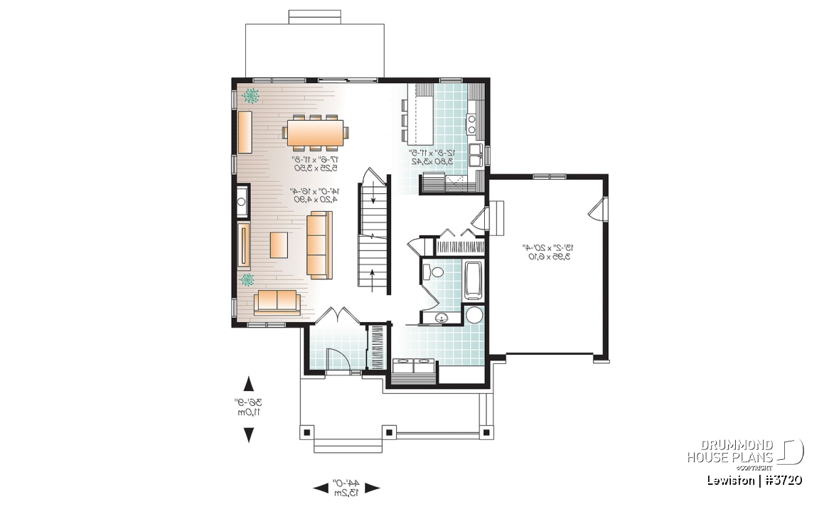 1st level - Two-story Modern family home with 4 bedrooms, 3 bathrooms, open living spaces, integrated garage - Lewiston