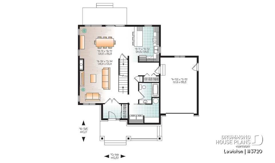 1st level - Two-story Modern family home with 4 bedrooms, 3 bathrooms, open living spaces, integrated garage - Lewiston