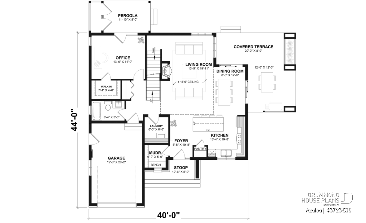 1st level - Basement foundation (Optional $) - 3 to 4 bedroom Modern Scandinavian house, master w/ private balcony, covered deck, den on main floor - Azalea