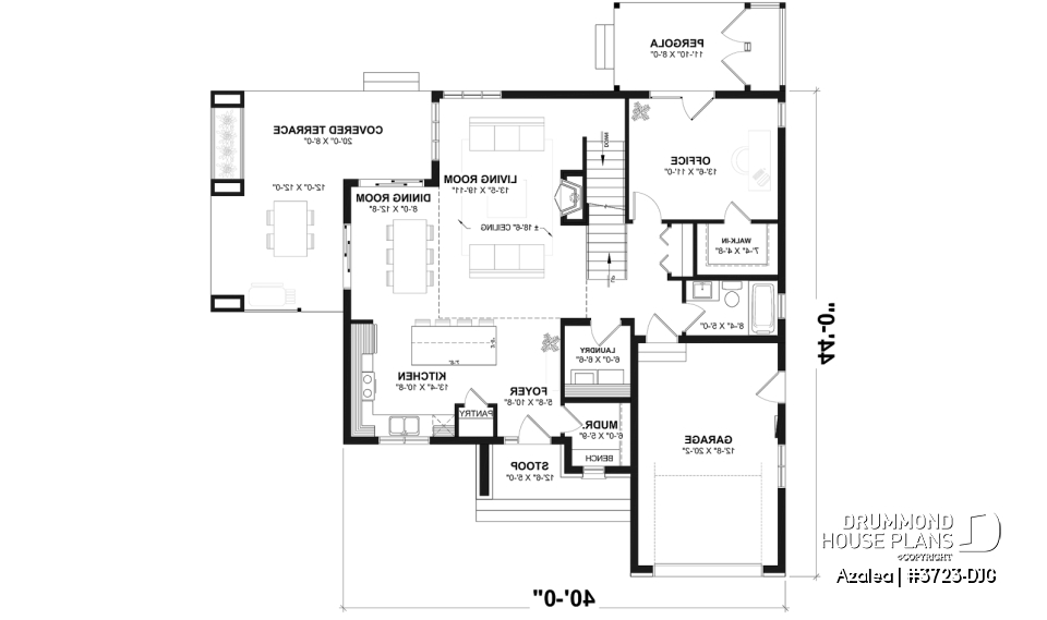 1st level - Basement foundation (Optional $) - 3 to 4 bedroom Modern Scandinavian house, master w/ private balcony, covered deck, den on main floor - Azalea