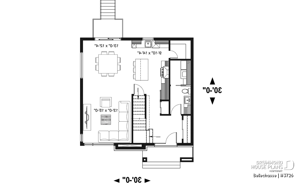1st level - Modern two-storey house design, spacious floor plan, superb kitchen with island and pantry, 3 good size beds - Bellechasse