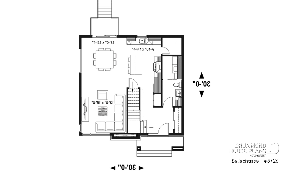 1st level - Modern two-storey house design, spacious floor plan, superb kitchen with island and pantry, 3 good size beds - Bellechasse