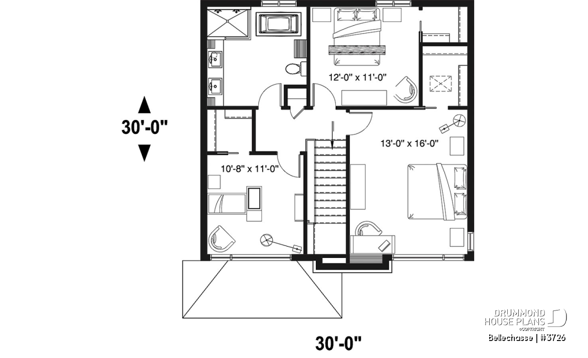 2nd level - Modern two-storey house design, spacious floor plan, superb kitchen with island and pantry, 3 good size beds - Bellechasse
