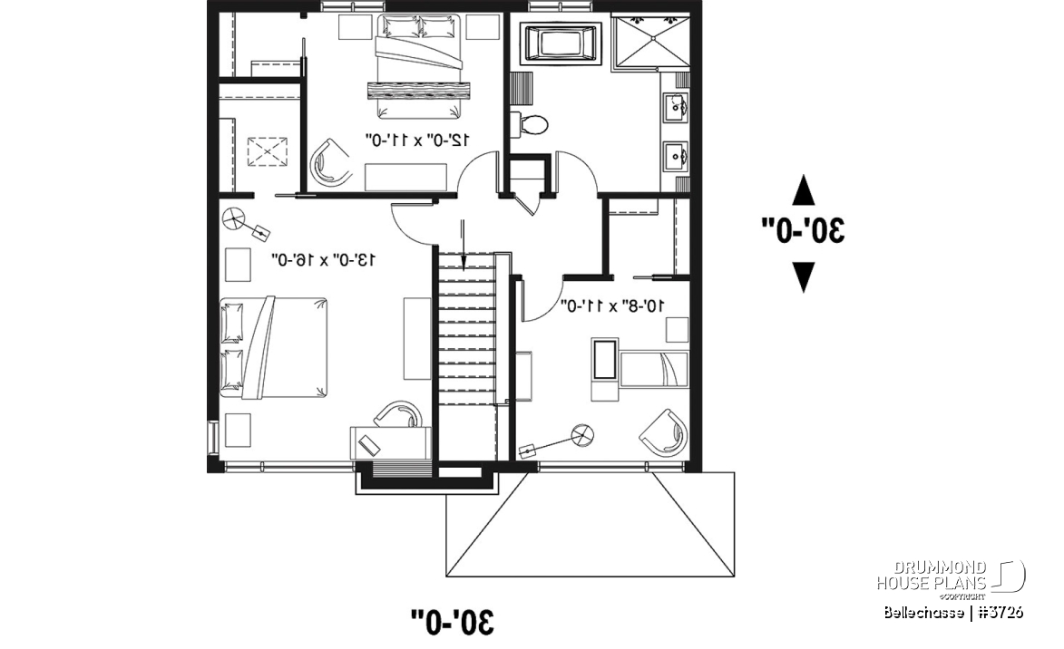 2nd level - Modern two-storey house design, spacious floor plan, superb kitchen with island and pantry, 3 good size beds - Bellechasse