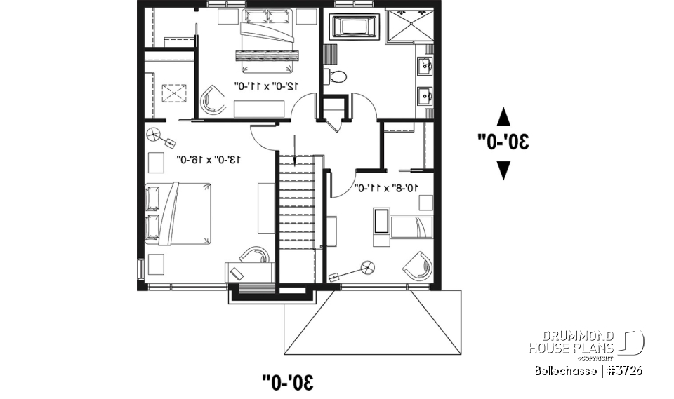 2nd level - Modern two-storey house design, spacious floor plan, superb kitchen with island and pantry, 3 good size beds - Bellechasse