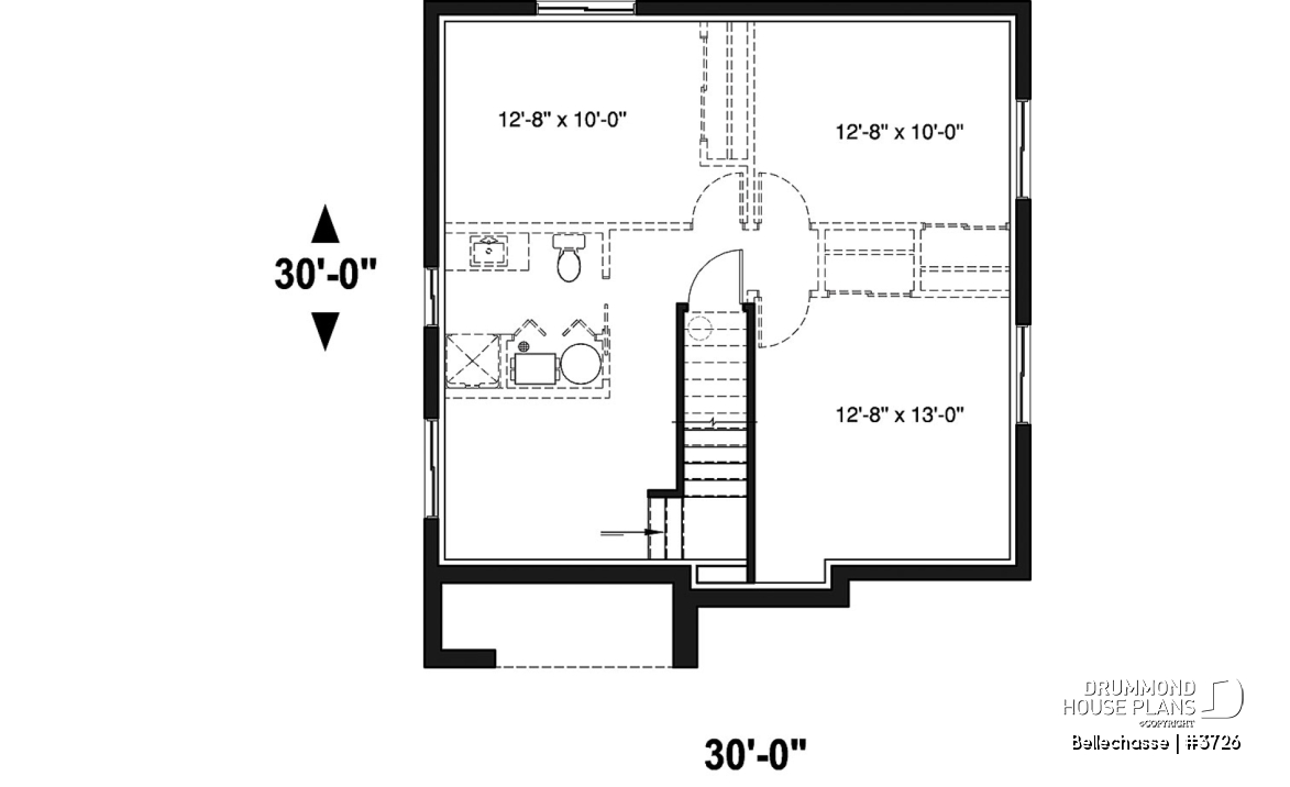 Basement - Modern two-storey house design, spacious floor plan, superb kitchen with island and pantry, 3 good size beds - Bellechasse