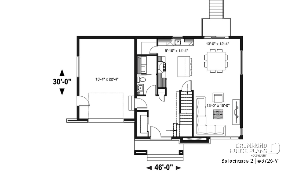 1st level - Modern floor plans, 3 to 4 bedrooms, garage, open concept, pantry, kitchen island, finished daylight basement - Bellechasse 2