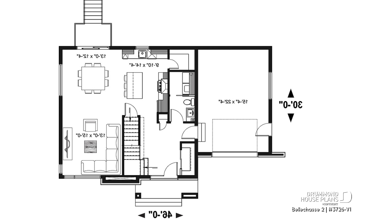 1st level - Modern floor plans, 3 to 4 bedrooms, garage, open concept, pantry, kitchen island, finished daylight basement - Bellechasse 2