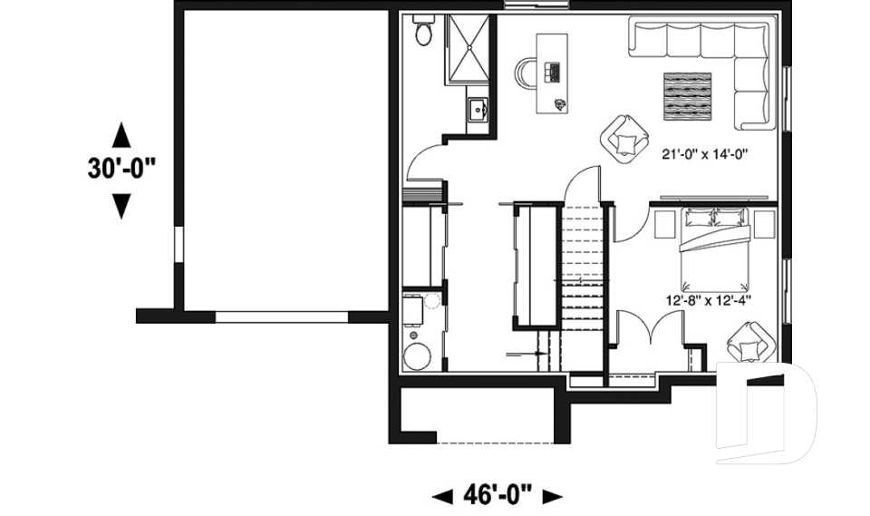 Finished basement (Optional $) -  - Bellechasse 2