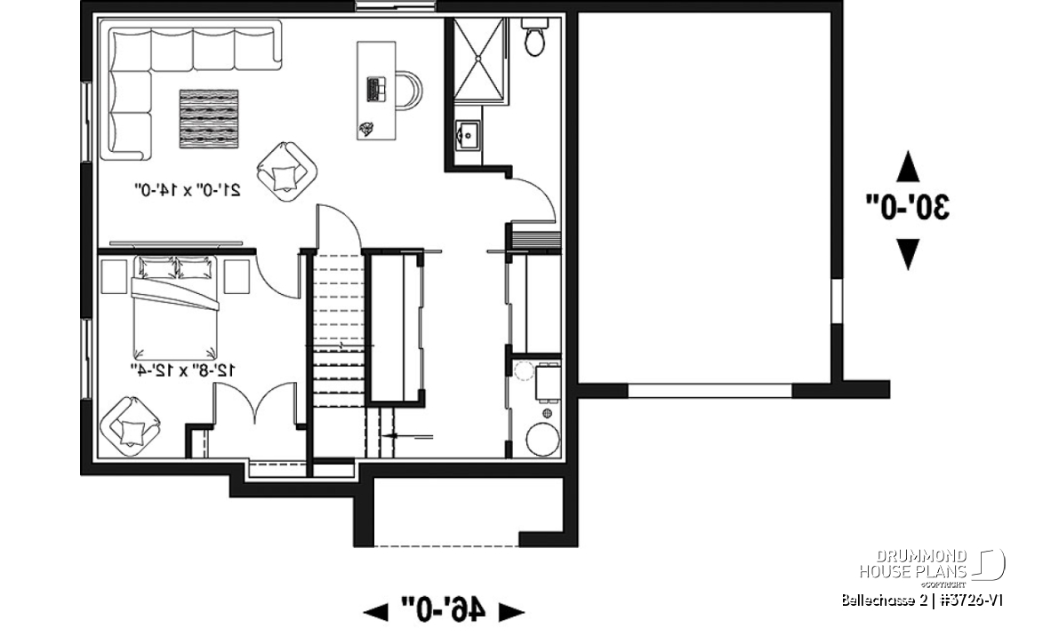 Finished basement (Optional $) - Modern floor plans, 3 to 4 bedrooms, garage, open concept, pantry, kitchen island, finished daylight basement - Bellechasse 2