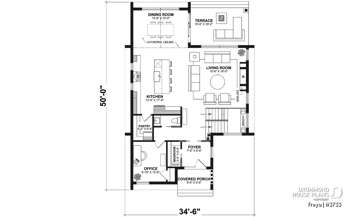 1st level - Minimalist Scandinavian style home with lots of amenities! 3 to 5 beds, cathedral, optional finished basement - Freya