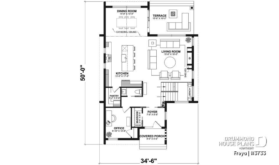 1st level - Minimalist Scandinavian style home with lots of amenities! 3 to 5 beds, cathedral, optional finished basement - Freya