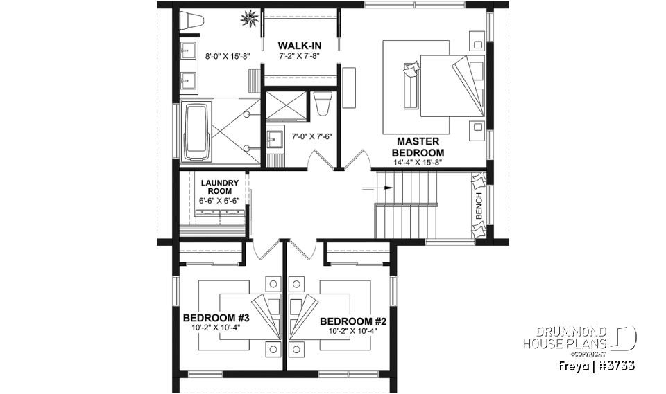 2nd level - Minimalist Scandinavian style home with lots of amenities! 3 to 5 beds, cathedral, optional finished basement - Freya