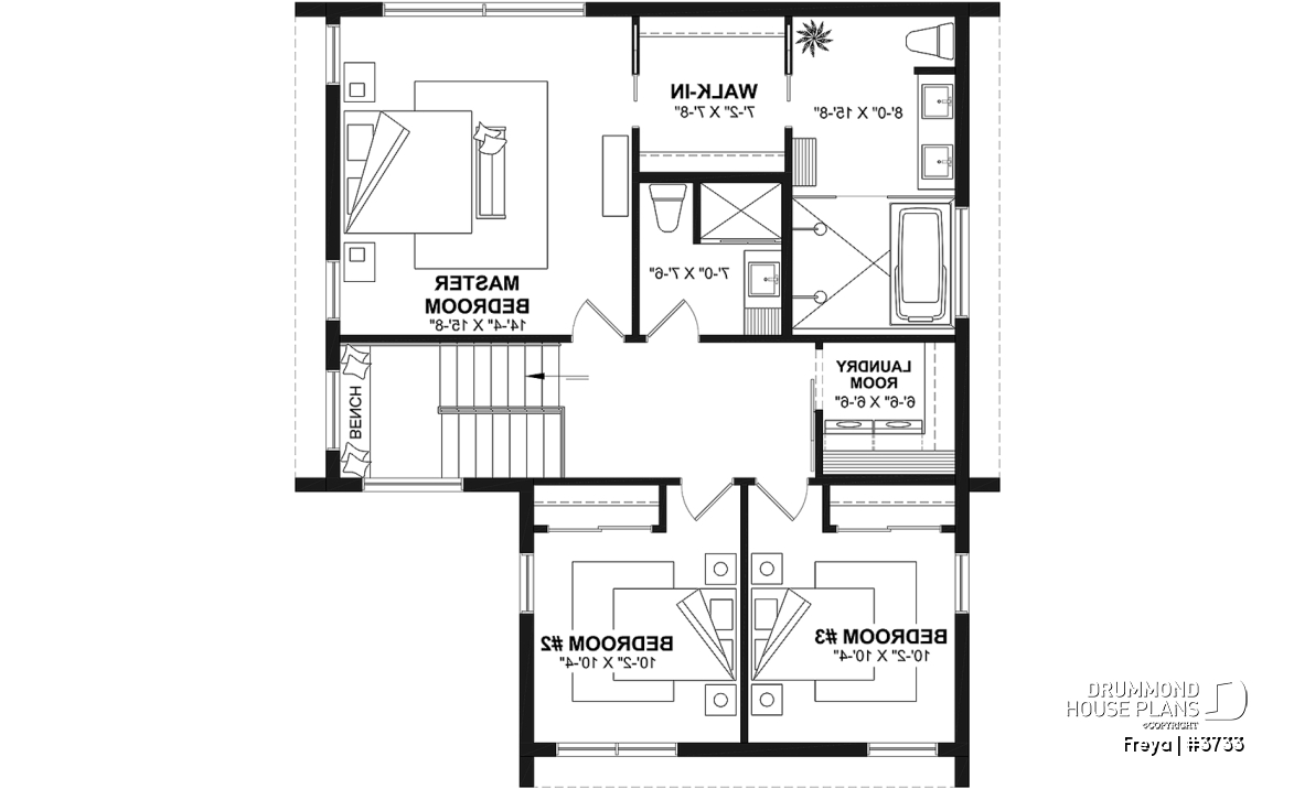 2nd level - Minimalist Scandinavian style home with lots of amenities! 3 to 5 beds, cathedral, optional finished basement - Freya