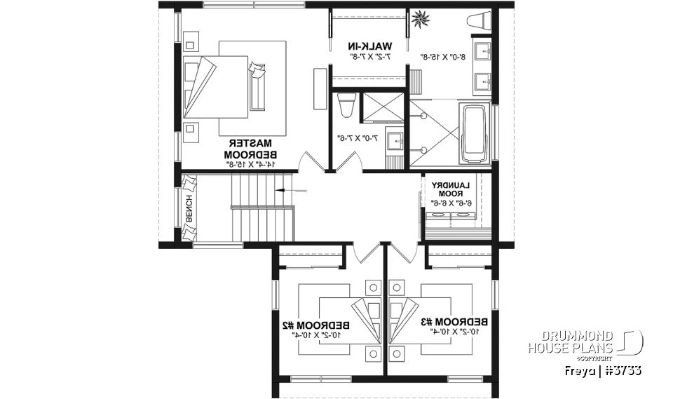 2nd level - Minimalist Scandinavian style home with lots of amenities! 3 to 5 beds, cathedral, optional finished basement - Freya