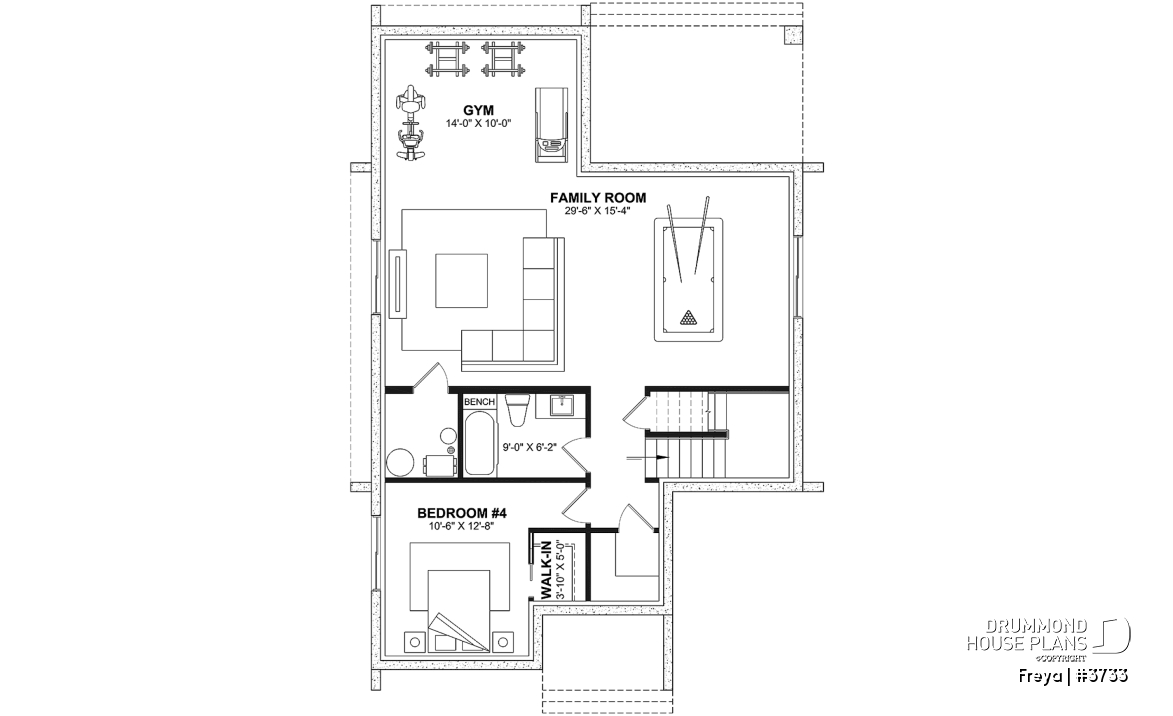 Finished basement (Optional $) - Minimalist Scandinavian style home with lots of amenities! 3 to 5 beds, cathedral, optional finished basement - Freya