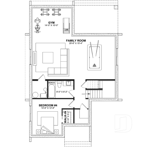 Finished basement (Optional $) - Minimalist Scandinavian style home with lots of amenities! 3 to 5 beds, cathedral, optional finished basement - Freya