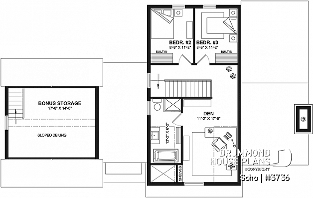 2nd level - Transitional style home with master suite on main floor, home office and open floor plan - Soho
