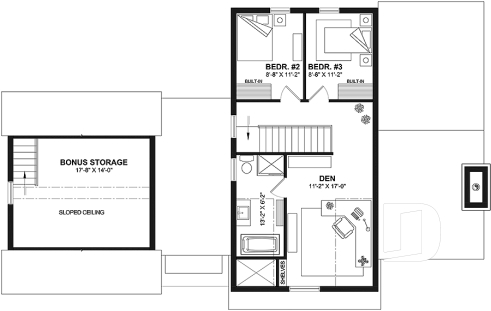 2nd level - Transitional style home with master suite on main floor, home office and open floor plan - Soho