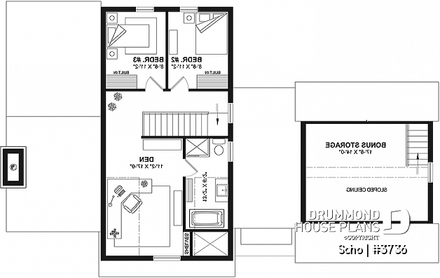 2nd level - Transitional style home with master suite on main floor, home office and open floor plan - Soho