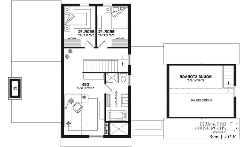 2nd level - Transitional style home with master suite on main floor, home office and open floor plan - Soho