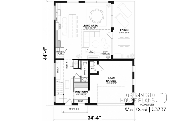 1st level - Perfect home for side view land offering 3 bedrooms, open floor plan and garage! - West Coast