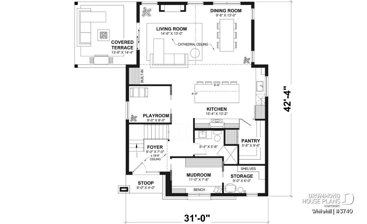 1st level - Two-story Classic style home, open area and games room on the ground floor, 3 bedrooms - Whitehill