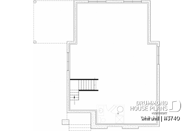 Unfinished basement - Two-story Classic style home, open area and games room on the ground floor, 3 bedrooms - Whitehill