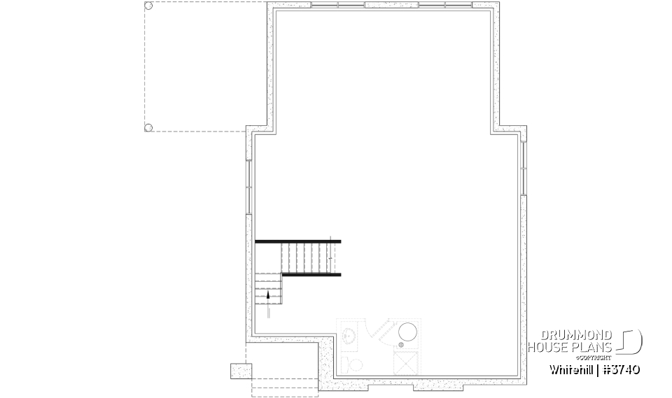Unfinished basement (Optional $) - Two-story Classic style home, open area and games room on the ground floor, 3 bedrooms - Whitehill