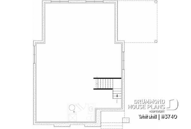Unfinished basement (Optional $) - Two-story Classic style home, open area and games room on the ground floor, 3 bedrooms - Whitehill