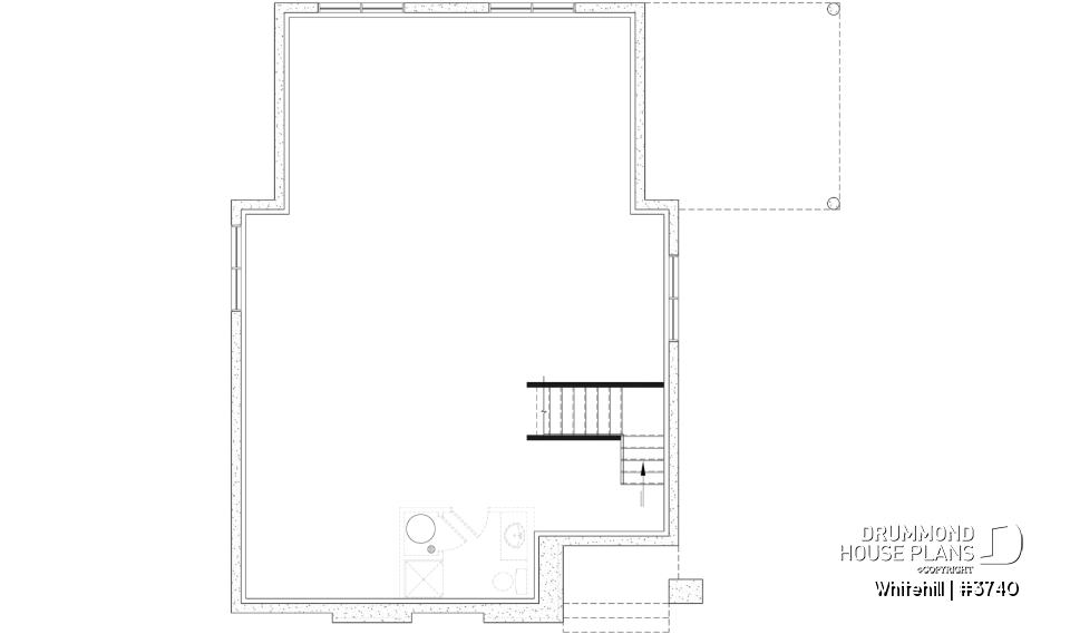 Unfinished basement (Optional $) - Two-story Classic style home, open area and games room on the ground floor, 3 bedrooms - Whitehill