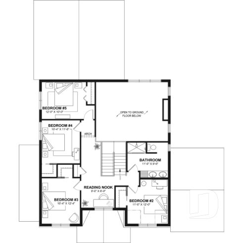 2nd level - Two-story home with 5 bedrooms, a game room, and bright, inviting family spaces - Sunny Creek