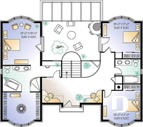 2nd level - Modern home with solarium, indoor spa, 2 office spaces, large master suite - Clara