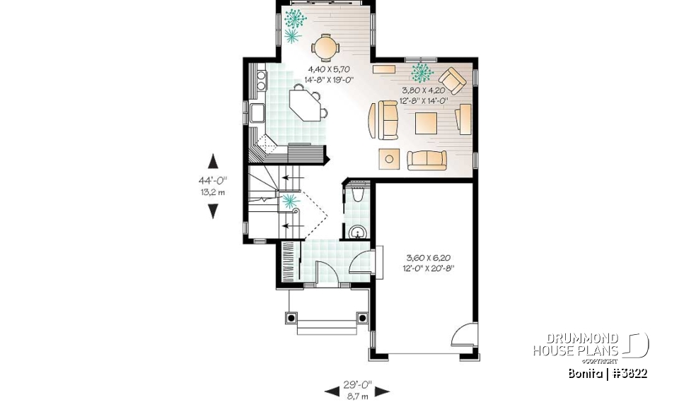 1st level - 2 storey european cottage with 3 bedroom and garage - Bonita