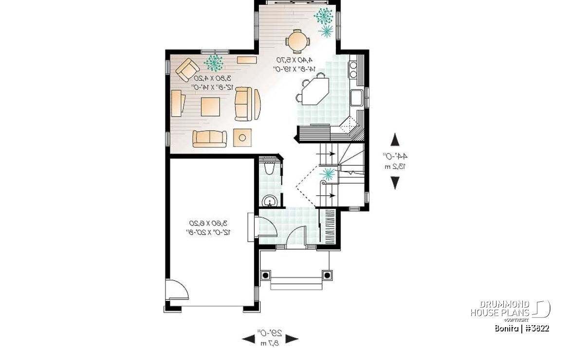 1st level - 2 storey european cottage with 3 bedroom and garage - Bonita